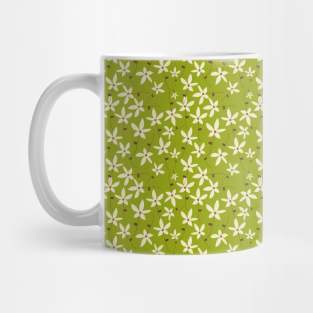 Green Floral Pattern Mug